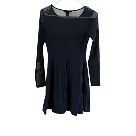 Forever 21 Black Long Sleeve Mini Dress Size Small - Picture 10 of 10